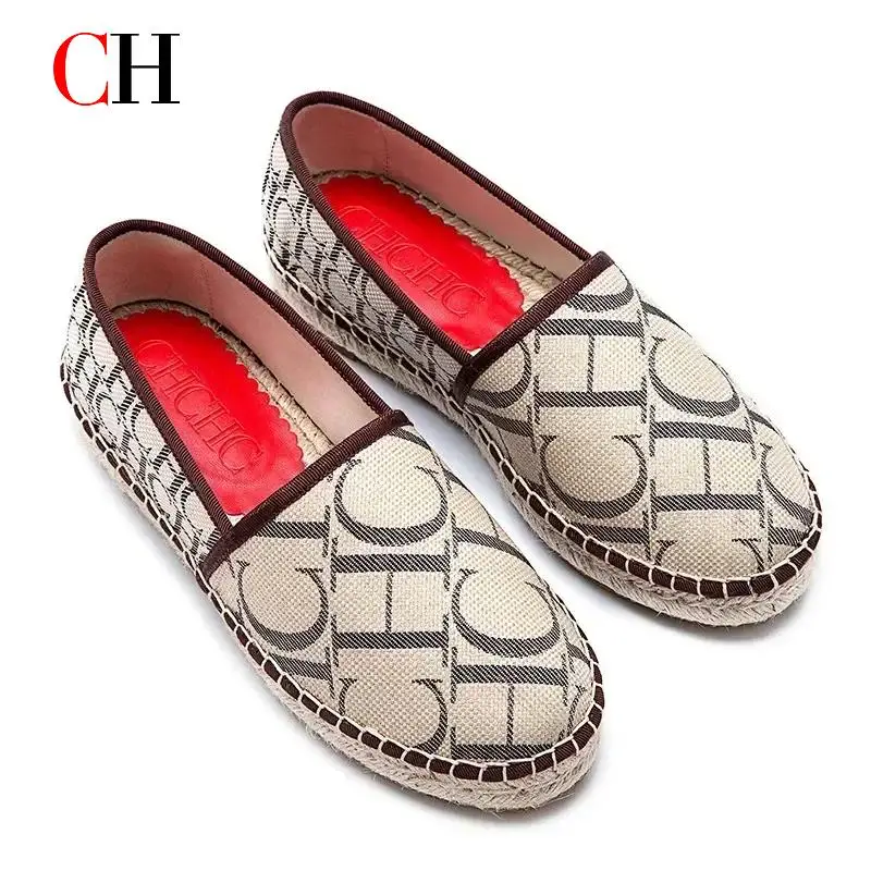 

CH Women's Fisherman Shoes Brand Design Flat Shoes 2026 Summer New Thick Bottom Outer Wear Letter Side Lightweight Luxury