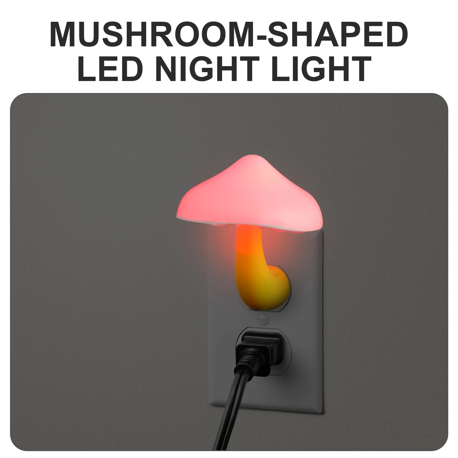 

4pcs Mushroom Night Light LED Mini Luminous Plug in Bedroom Decorative Lights for Children Rooms Living Spaces