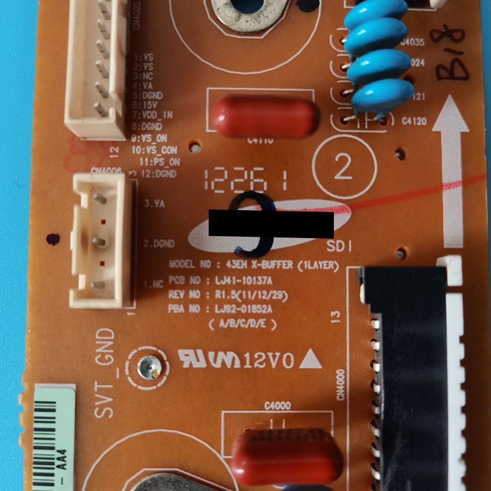 Z Board LJ41-10137A LJ92-01852A X-SUS Board 43EH X-BUFFER 1LAYER لتلفزيون البلازما PS43E450A1R PS43D450A2W PS43E450A1W PN43E450A1F