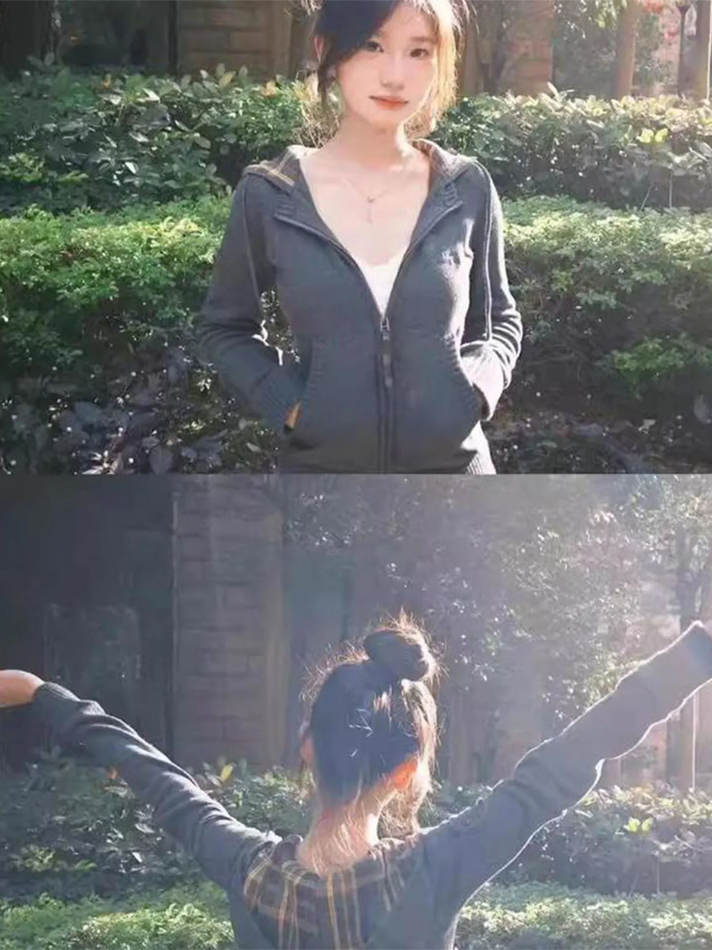 الرجعية الأمريكية منقوشة قلنسوة بسحاب المرأة محبوك سليم صالح الخريف الراقية المشاعر ملابس خارجية حامل الطبعة تخفيف Sle #4