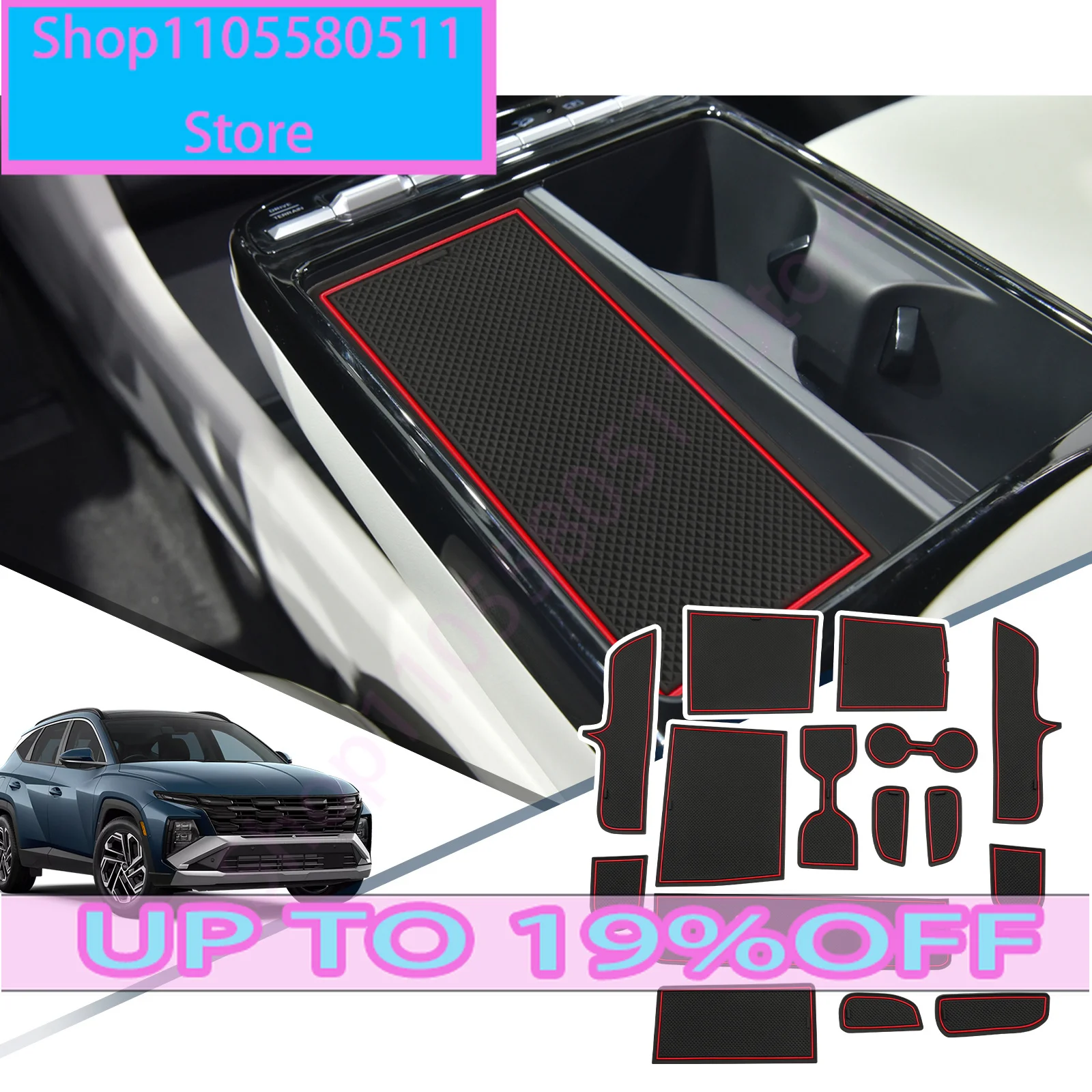For Hyundai Tucson NX4 Limited 2025 2026 Car Door Groove Mat Anti-slip Slot Pad Auto For Hyundai Tucson 2025 Accessories