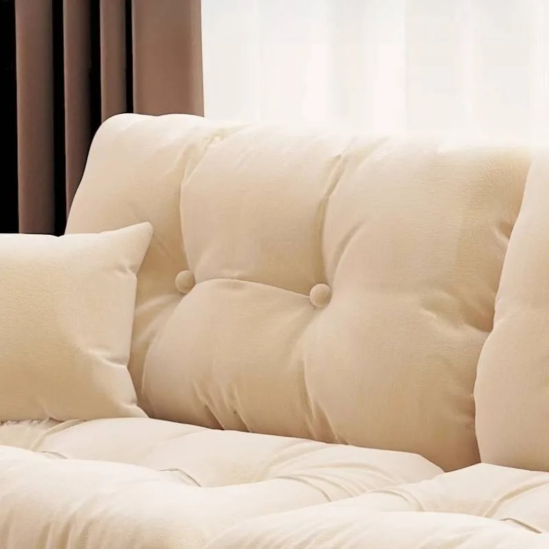 أرائك غرفة المعيشة البيضاء المصممة كبيرة الحجم كلاسيكية ناعمة أرائك غرفة المعيشة أثاث حديث من الشمال Divano Moderno للمنزل #5