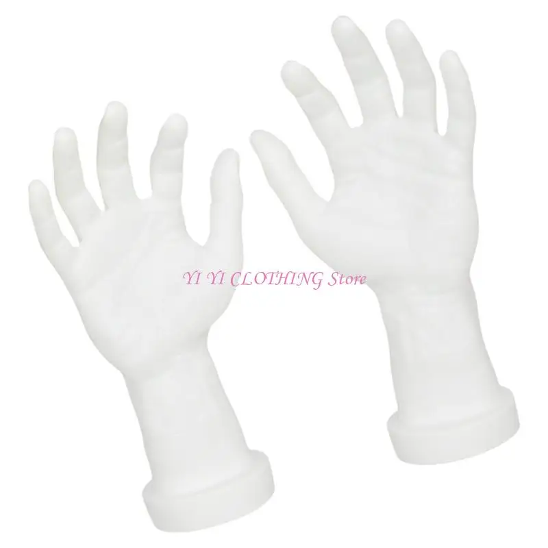 

N5KF Pair of PVC Male Hand Models Mannequin Hands for Costume Props and Art Projects