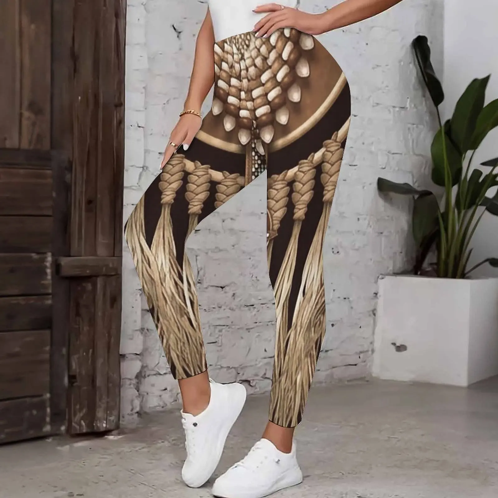 Plus Size Winter Women's Casual Tight Pants Autumn Ladies Printed Sweat Pants Daily Elegant Trousers Fashion Jogger Pants