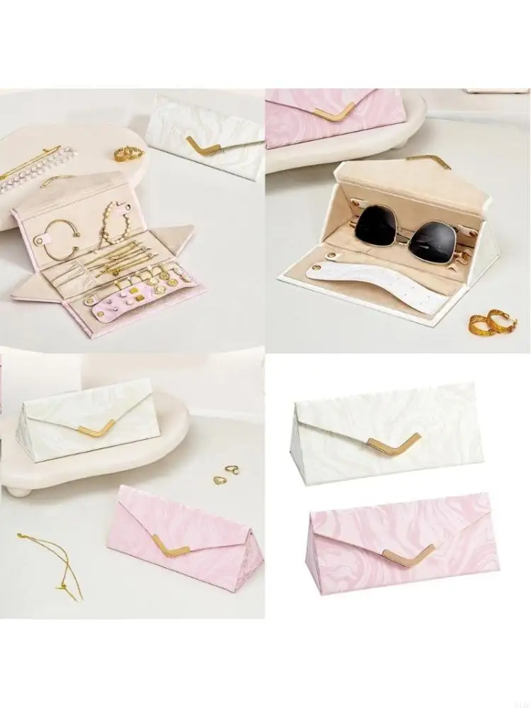 

91AF Modern Jewelry Storage Organizers Lightweight Leather Construction Locking Mechanism