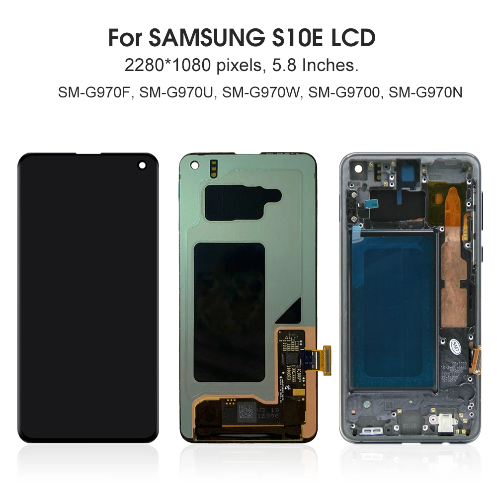 S10E 5.8\'\'For Samsung For G970F G970U G970W G970 G970N LCD Display Touch Screen Digitizer Assembly Replacement