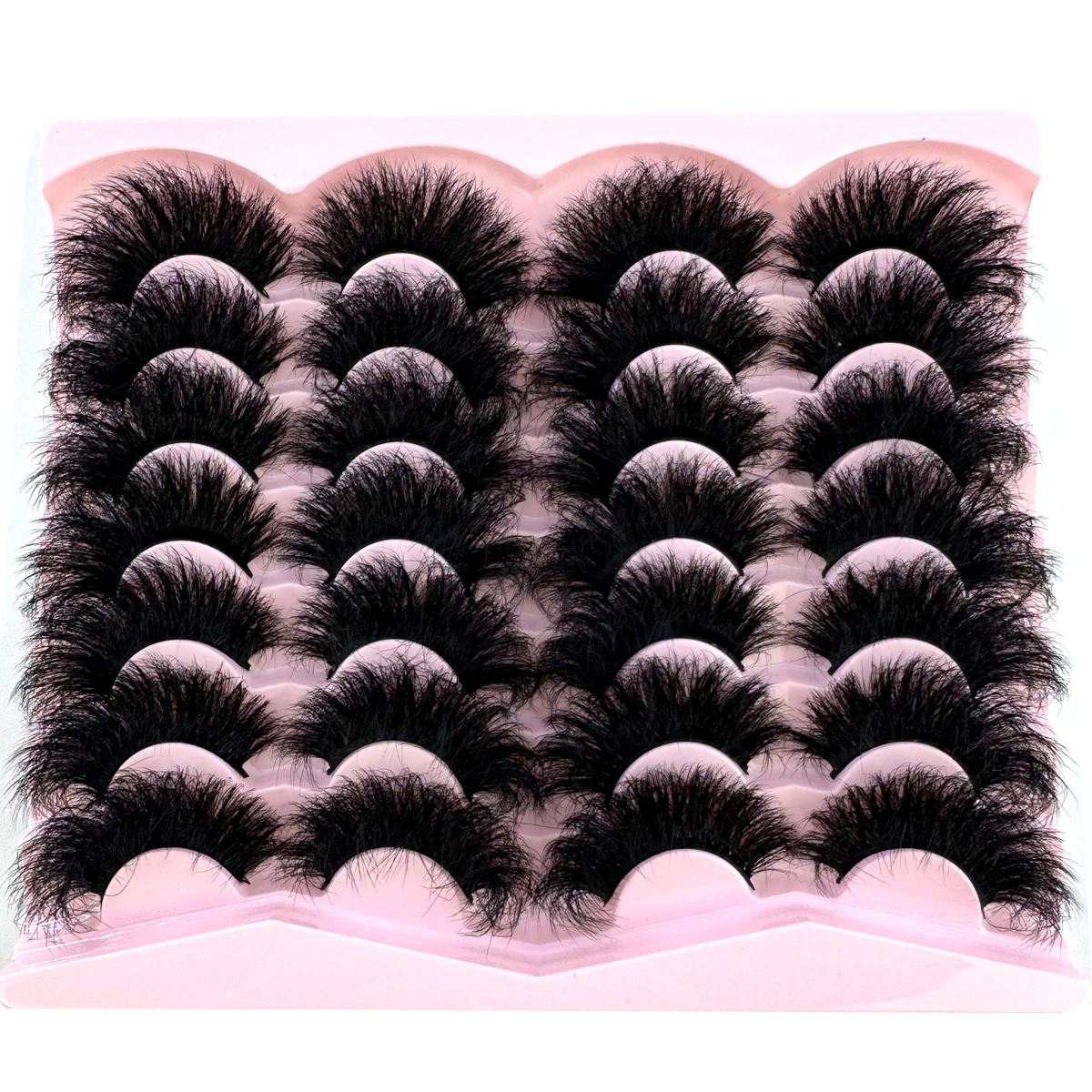 New Super thick eyelashes 25mm Mink Eyelashes Fluffy Lashes Dramatic Messy Long False Eyelashes Makeup Wholesale 3d mink lashes