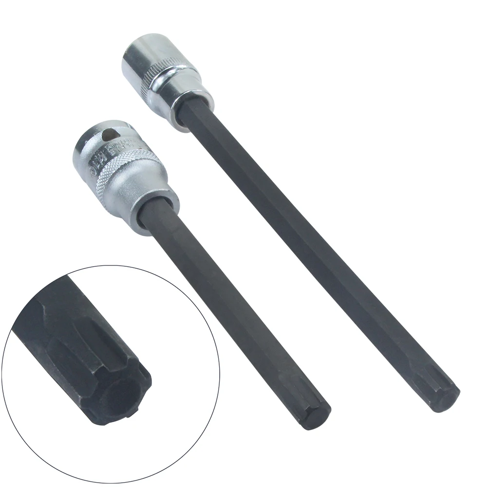 140 mm/125 mm/200 mm 1/2 Zoll Antrieb M10 Zylinderkopfschrauben-Entferner-Werkzeug T52 Polydrive-Schraubendreher-Sockel für VW Audi T10070