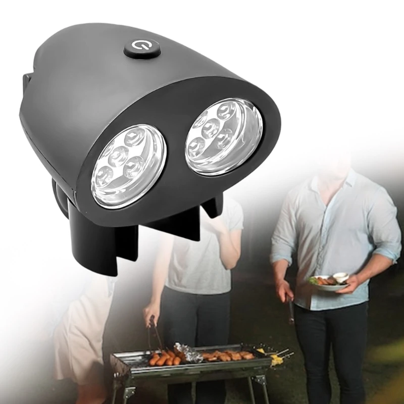 

Heatproof Rotating BBQ Lamp With Soft Lighting Water Resistant Camping Supplies