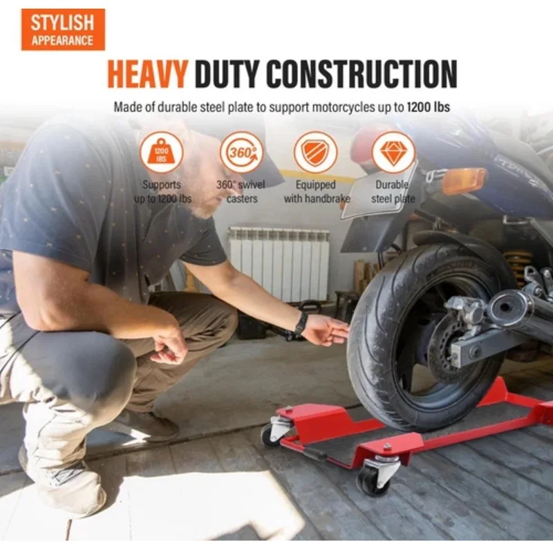 Motorcycle Dolly Mover Stand Portable Motorcycle Moving Bracket Repair Maintenance Support Tool