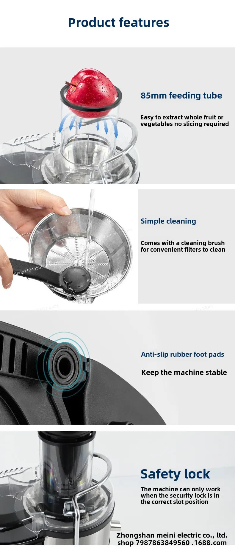 Бытовая соковыжималка для фруктов и овощей Коммерческий блендер для измельчения мяса Машина для фруктового сока