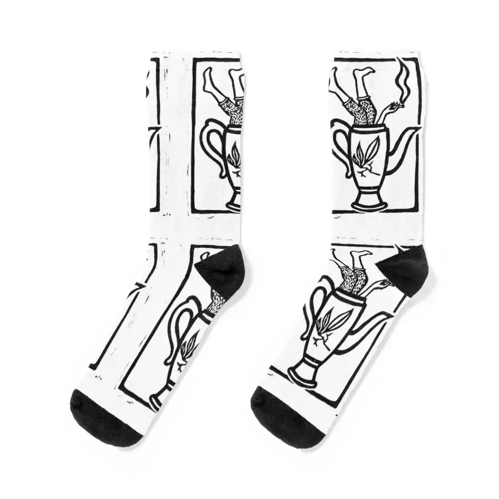 Legs in a teapot Socks gym with print designer brand Girl'S Socks Men's