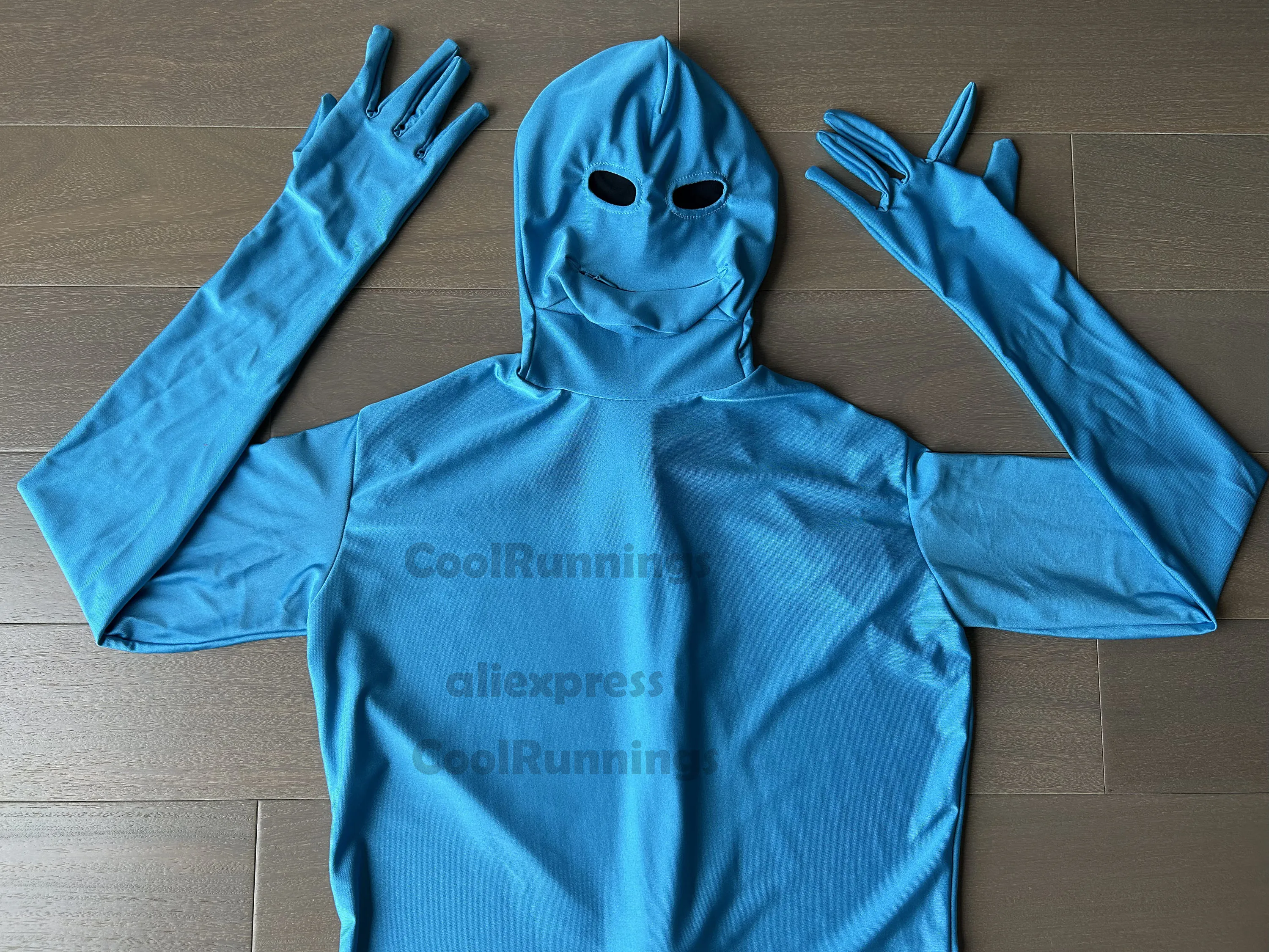 هالوين الفيروز مع عيون شبكية سوداء كامل الجسم دنة مشرق 2nd الجلد Zentai ازياء Catsuit بذلة ضيقة