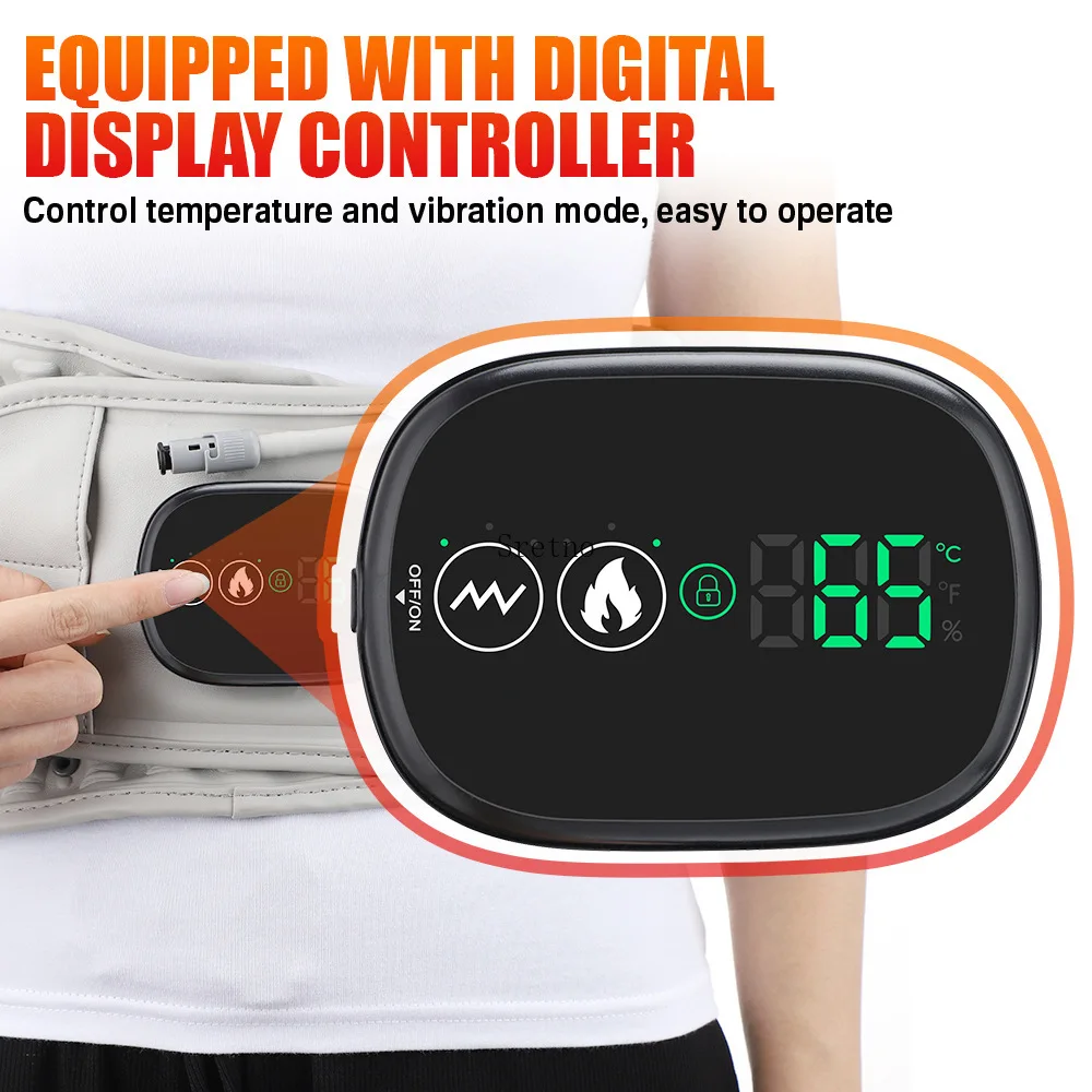 SRETNO Intelligent Red Light Electric Heating Pad Massage Waist Belt Waist Fixed Support Inflatable Lumbar Heating Therapy Pads