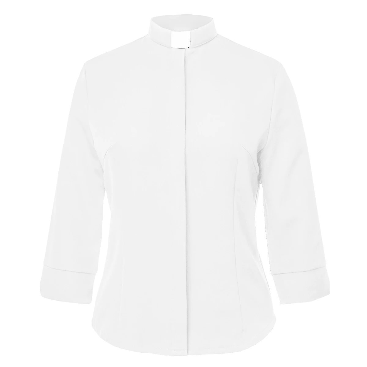 Priest Collar Shirt Women Clergy Roman Pastor Cleric Preacher Minister Costume Clerical Blouse