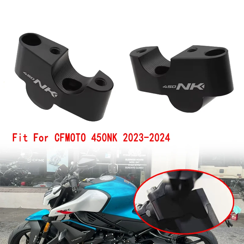 

450NK Handlebar Risers Bar Clamp Cover Motorcycle Accessories Bar Mount Adapter Fit For CFMOTO CF-MOTO 450 NK NK450 2023-2024