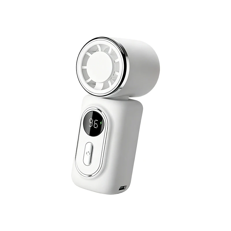 Miniventilator Draagbare kleine ventilator 3000mAh 5 snelheden Koeling Turbo 180 ° Verstelbare clip LED-display Type-C oplaadbare draagbare ventilatoren