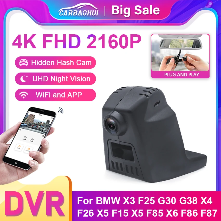 

New 4K UHD 2160P Easy to install Car DVR Video Recorder Dash Cam Camera For BMW X3 F25 G30 G38 X4 F26 X5 F15 X5 F85 X6 F86 F87