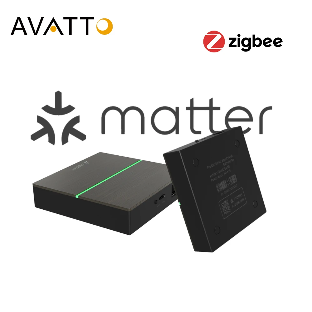 AVATTO Tuya Zigbee Matter Thread Gateway Smart Home Bridge Matter Hub Support Voice Control Homekit Smartthing Google Home Alexa