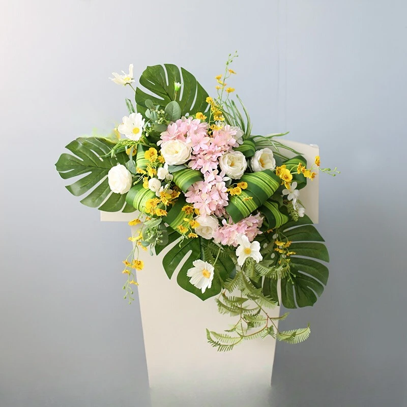 

Podium hanging flower bouquet simulation decoration conference rostrum hanging plant silk conference table flower