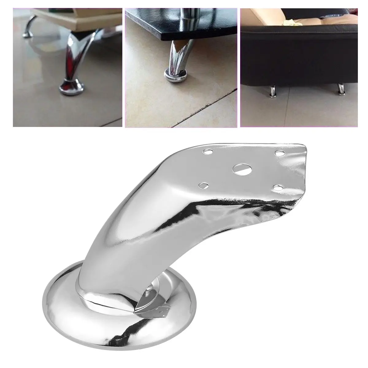 4Pcs Premium Iron Furniture Support Feet for Sofas Tables Beds Cabinets DIY Projects Non-Slip 5 Holes Modern Interior Upgrade