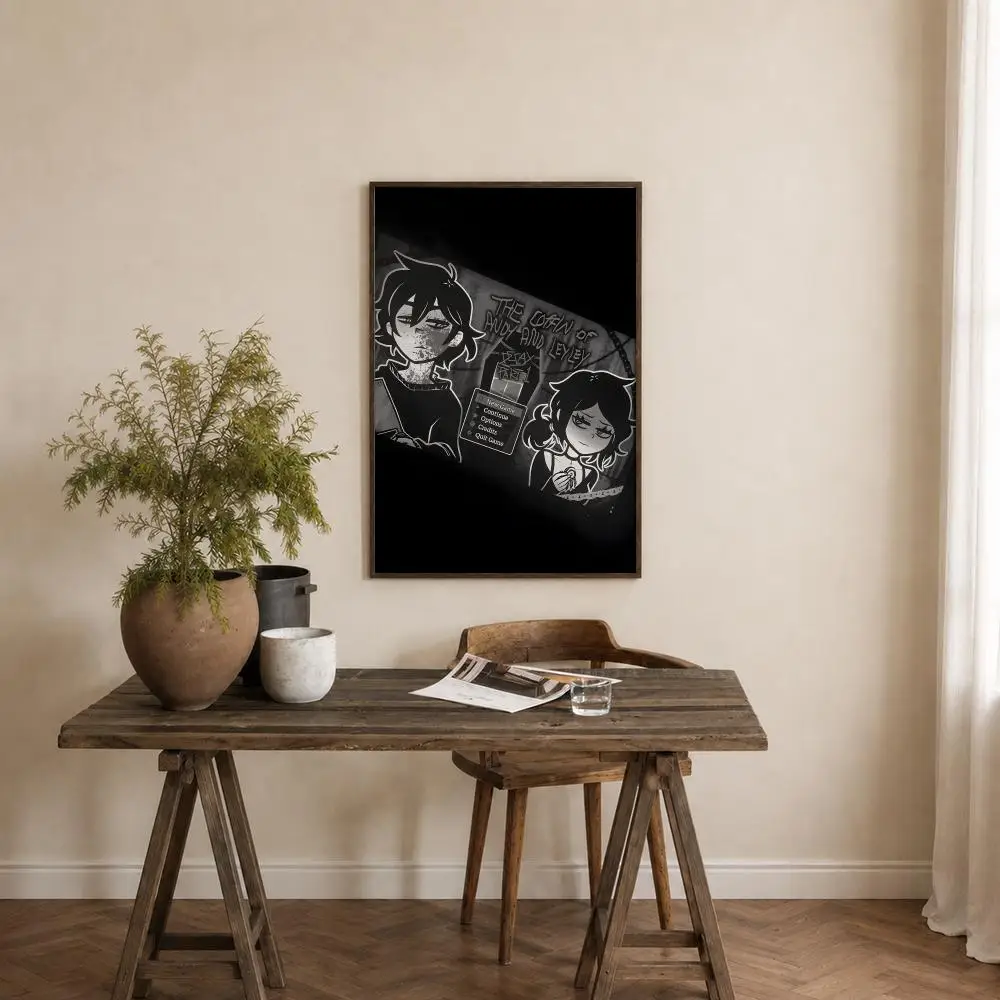 Game The Coffin of Andy and Leyley Poster Self‑Adhesive Waterproof PP Poster Coffee House Bar Wall Art Sticker Room Home Decor