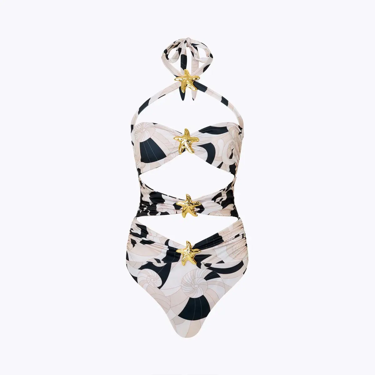 ZAFUAZ − Maillot de bain une pièce sexy, jupe découpée, à fleurs en métal 3D, costume de batterie, monokini, tenue de plage, tendance 2024