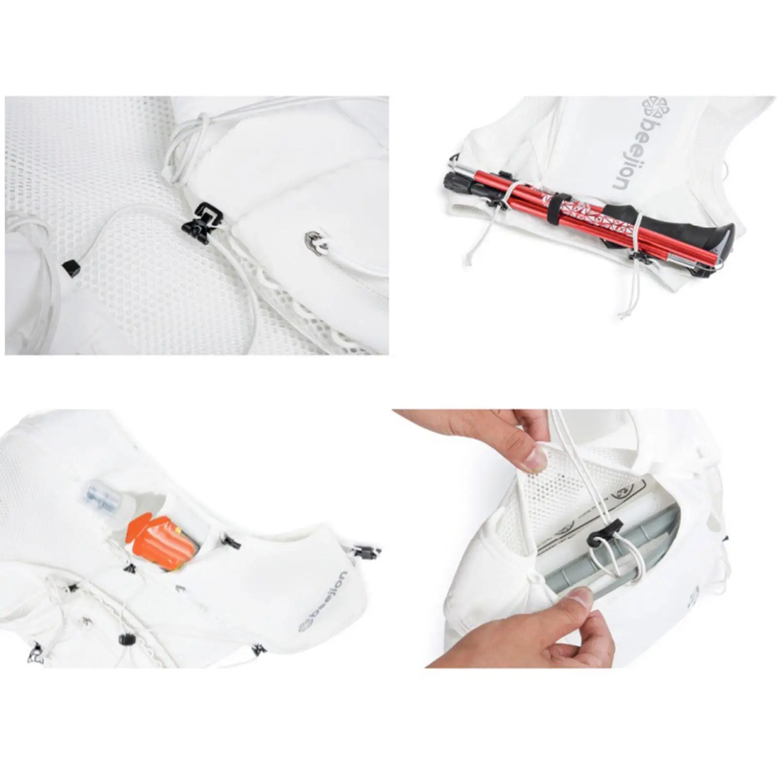 Hydration Vest Sport Bag Running Backpack for Trail Running Jogging Climbing White