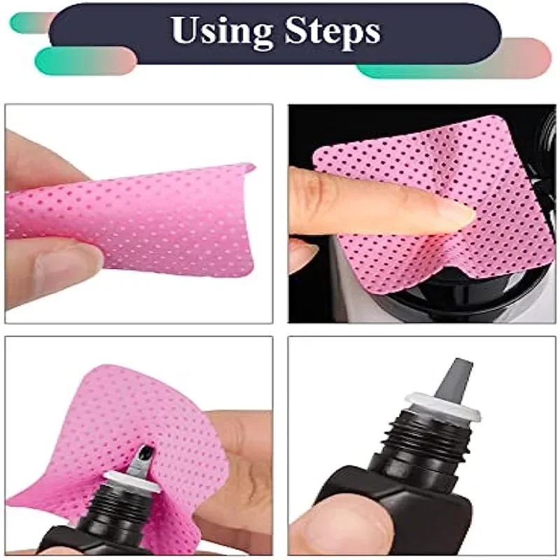 400pcs Non-woven Fabric Wiping Eye Black Removing Tools Glue Wiping Cloth, Glue and Nail Polish Bottle Wholesale of Makeup Tools