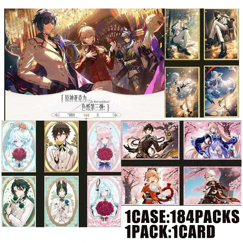 

2025 Xingyao Culture W3 Genshin Impact Collection Cards Box Colored Paper 10*15CM TCG Pack Anime Game CCG Trade Card Gifts Toys