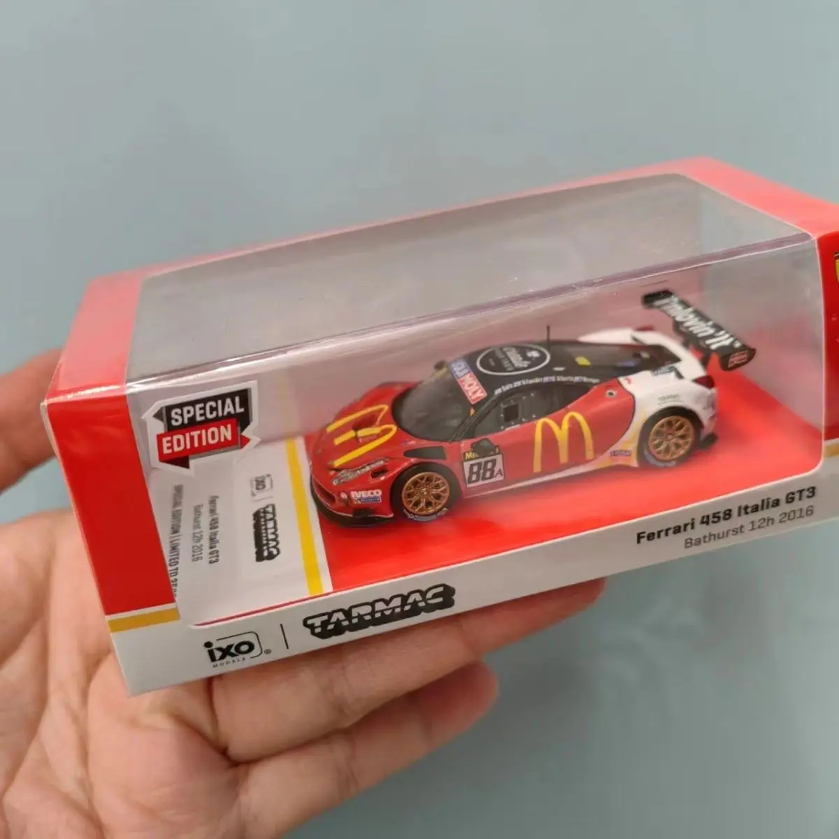 

1:64 Tarmac Works TW Ferrari 458 GT3 McDonald's Limited Alloy Car Model