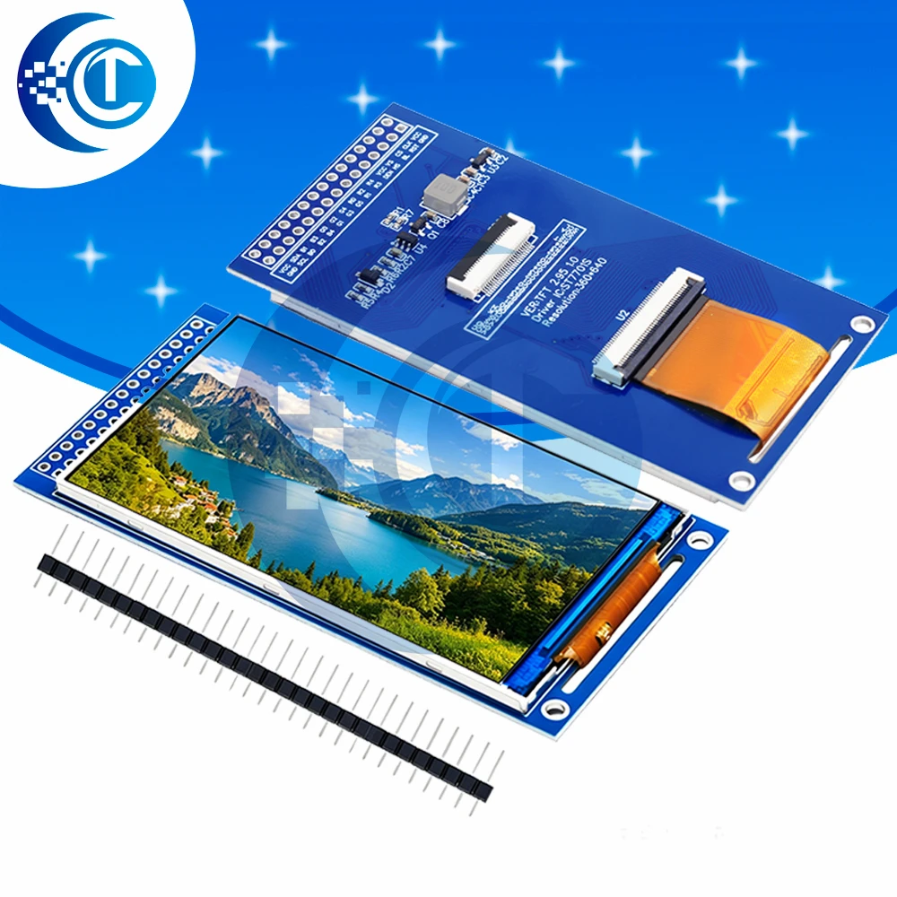 

2.95 inch TFT LCD Module 360x640 ST7701 SPI RGB Interface Display Screen 3.3V 5V for Raspberry Pi