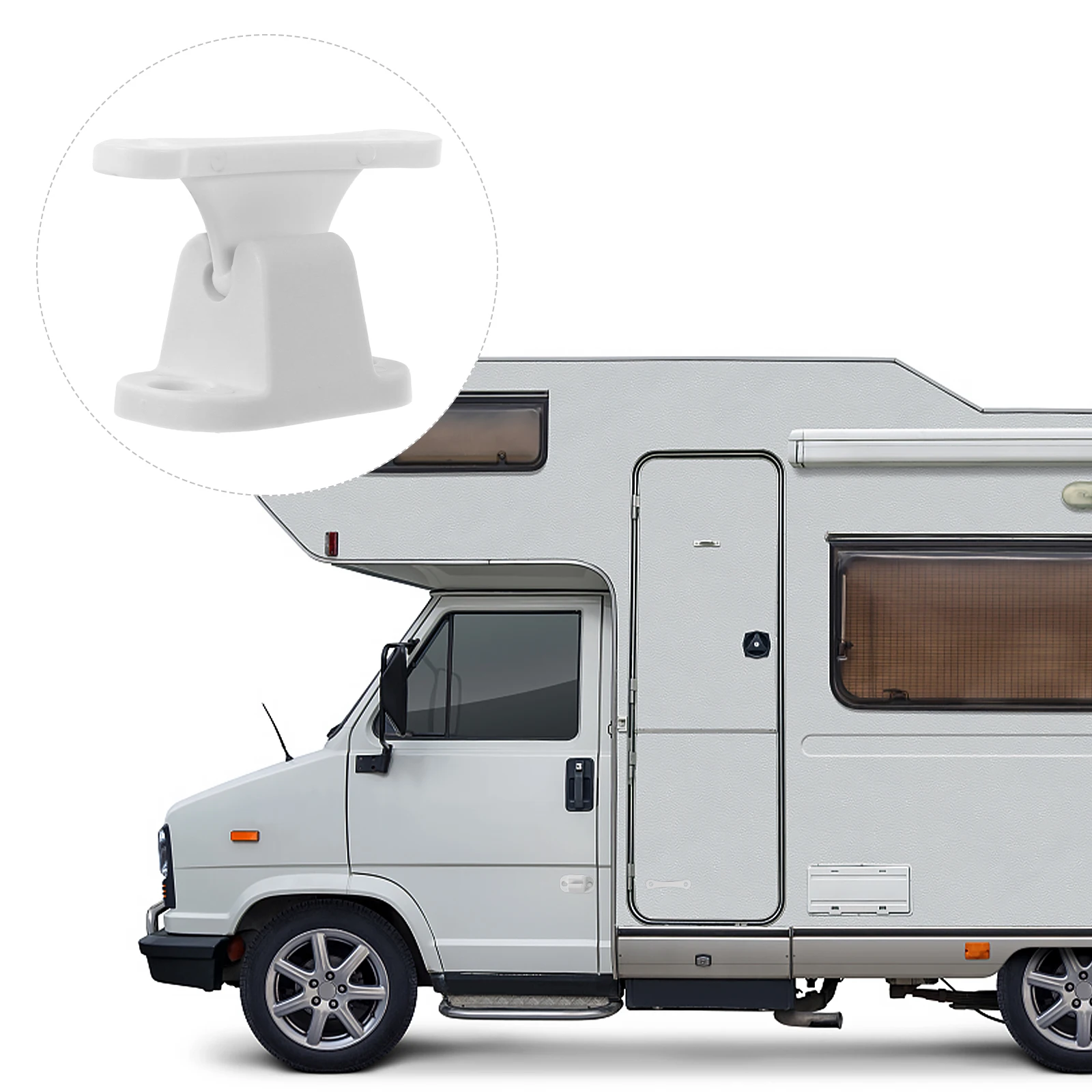 

2pcs White Nylon Retainer For Rv Caravan Camper Boat Motorhome Exterior Cabinet Durable Strong Easy Install Catch Stop Holder Rv