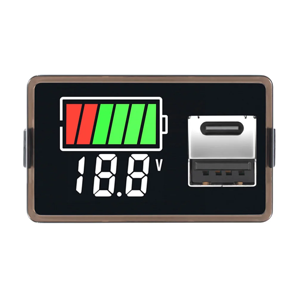 DC8-30V USB typu C/100V 4829 woltomierz akumulator samochodowy wskaźnik poziomu miernik pojemności baterii litowej testowy wyświetlacz LED Tester