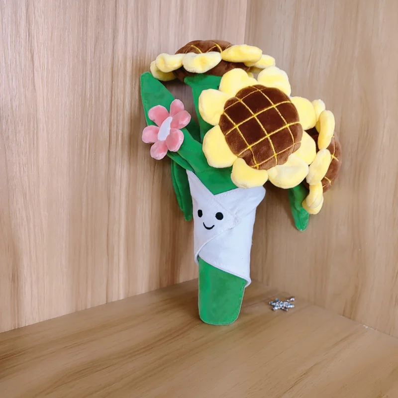 ひまわりのぬいぐるみ,バレンタインデーの花,女の子のおもちゃ,ギフト,家の装飾,手作り,装飾おもちゃ,30cm