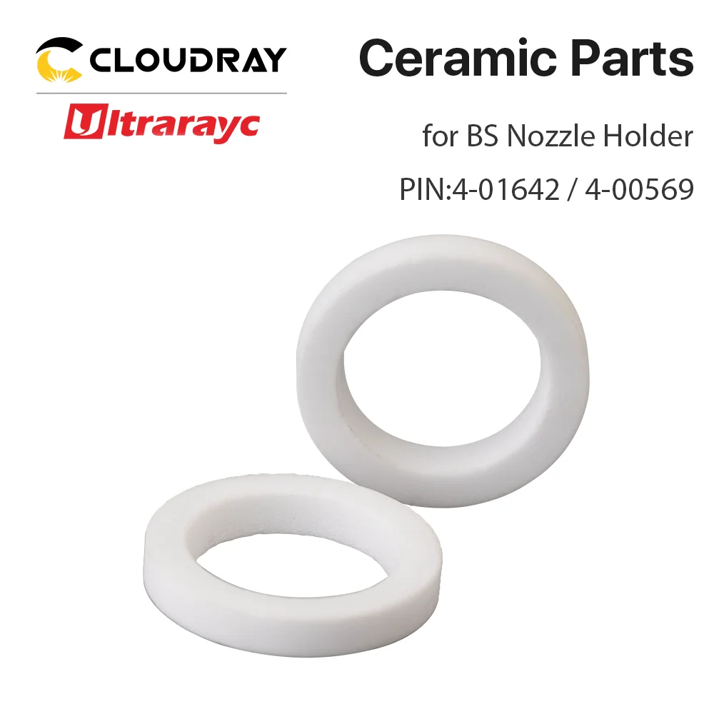 Ultrarayc Ceramic Seal Ring for BS Fiber Cutting Head D25.9 H4 PIN 4-01642/4-00569 BS-C-D259-H4 Ceramic Rings 1642