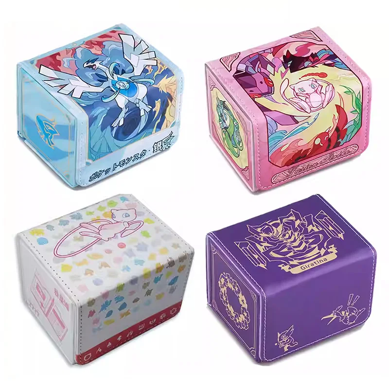 PTCG Card Box Miraidon Mew Lugia LTCB Yu-Gi-OH! Anime Game Collection Card box Omegamon Gallantmon Large capacity side plug 100+