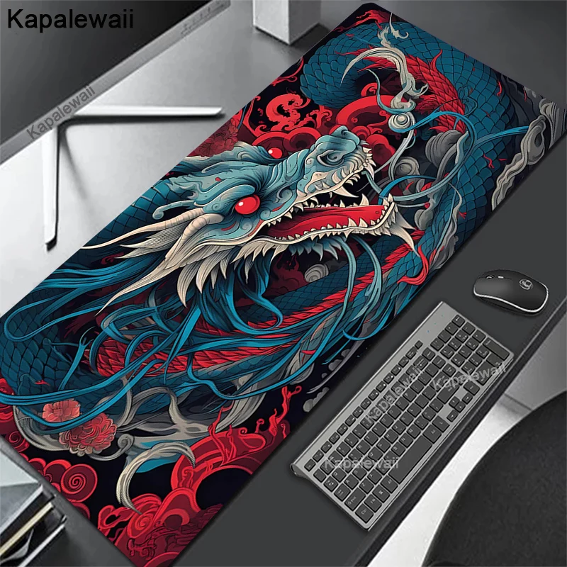 Imagem -03 - Oni Anime Mouse Pad Xxl Acessórios de Jogos Teclado Gamer Gabinete Tapete de Mesa Non-slip Portátil Notebook Mousepad 80x30cm 90x40cm