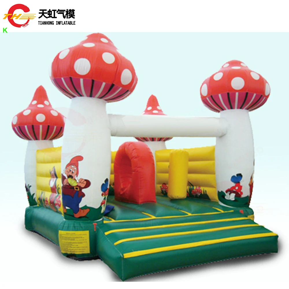 Fast Shipping Mushroom Jump Bouncer Outdoor Carnival Party Inflatable Bouncy Castle for Children Forest Themed