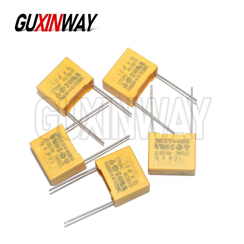 50pcs 10Values Each 5pcs 1NF - 1UF Polypropylene Film X2 Safety Capacitor Assorted Kit 275VAC