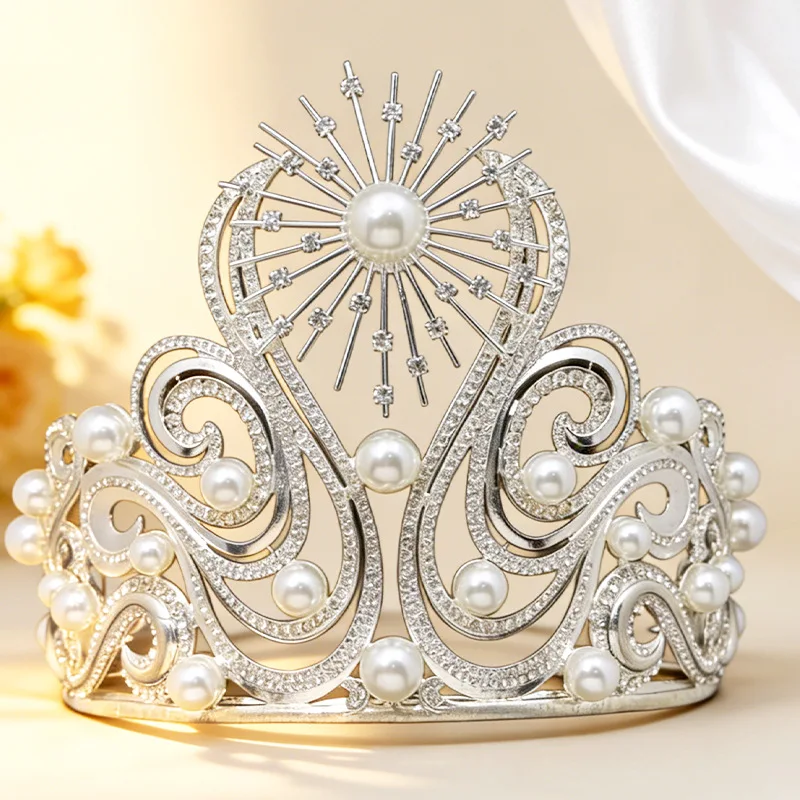 baroque-sunflower-crown-champagne-gold-pearl-bridal-headpiece-for-wedding-evening-gala-runway-show-birthday-hair