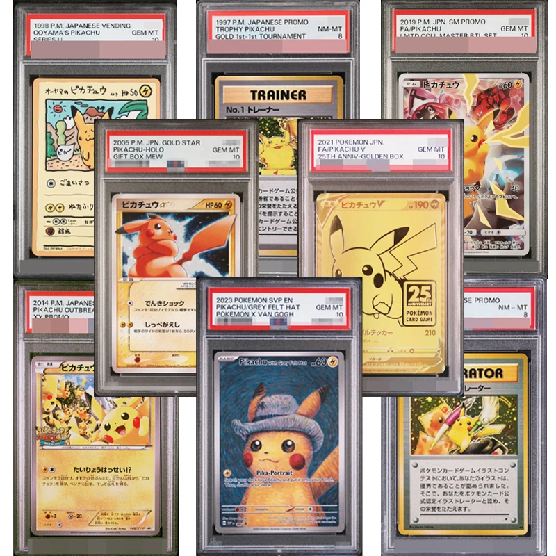

PKM Pikac Series Set PTCG HOLO Foil Cards ILLUSTRATOR Replica P-S-A 10 Toys Hobbie Hobby Collectibles Game Collection Anime Card
