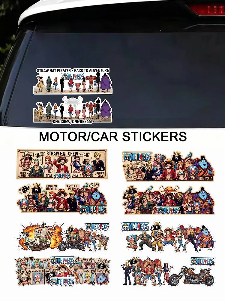 

ONE PIECE LUFFY ZORO High Visibility Reflective Waterproof Decal Scratch Hide Sticker Fit Car Motorcycle Helmet Refrigerator