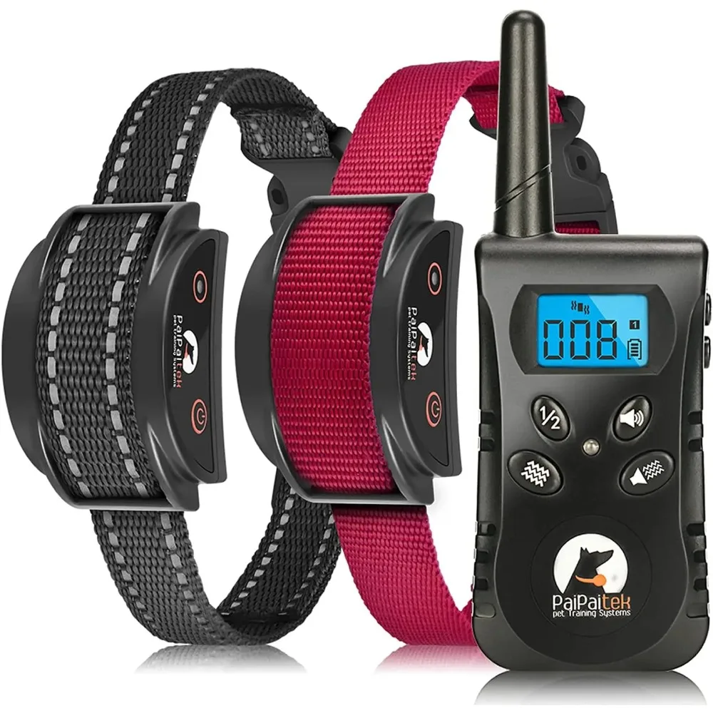 

Vibrating Dog Collar, No Shock Dog Training Collar 2 , Deaf Collars w/2 Receivers, Rechargeable & Waterproof, Up