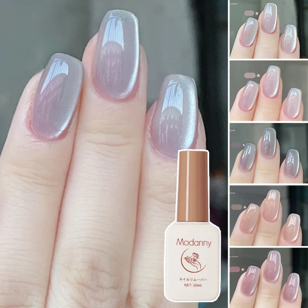 Esmalte de uñas semipermanente, Gel magnético de ojos de gato con luz de agua, Color Nude, Spar blanco, 10ml, nuevo