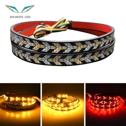 12V Car Brake Turn Light Signal Flexible RV SUV LED Strip Rear Tail Reverse Double Flash Lights for Pickup Trunk Cargo Jeep