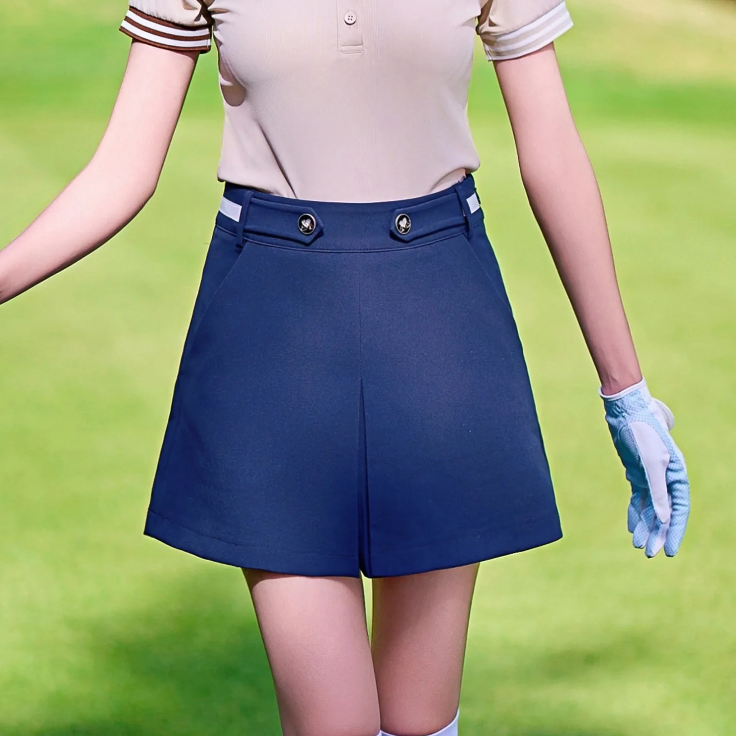 Summer New Golf Skirt Women Polyester Anti Slip Sports Skirt Golf Training Outfit
