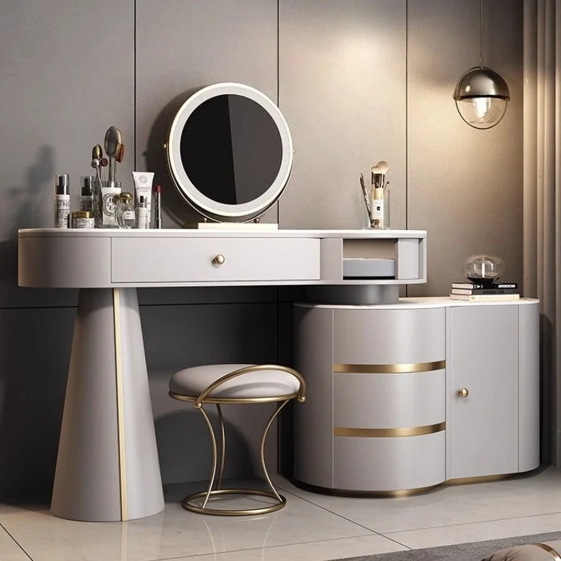 Rock countertop dressers illuminated makeup dressing table Makeup vanity Toiletries with mirror desk dresser Bedroom furniture