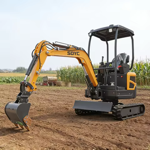Free Shipping Mini Excavator 1.5 Ton Euro 5 CE EPA Engine Diesel Excavator Agriculture Garden Hydraulic Crawle Small Digger