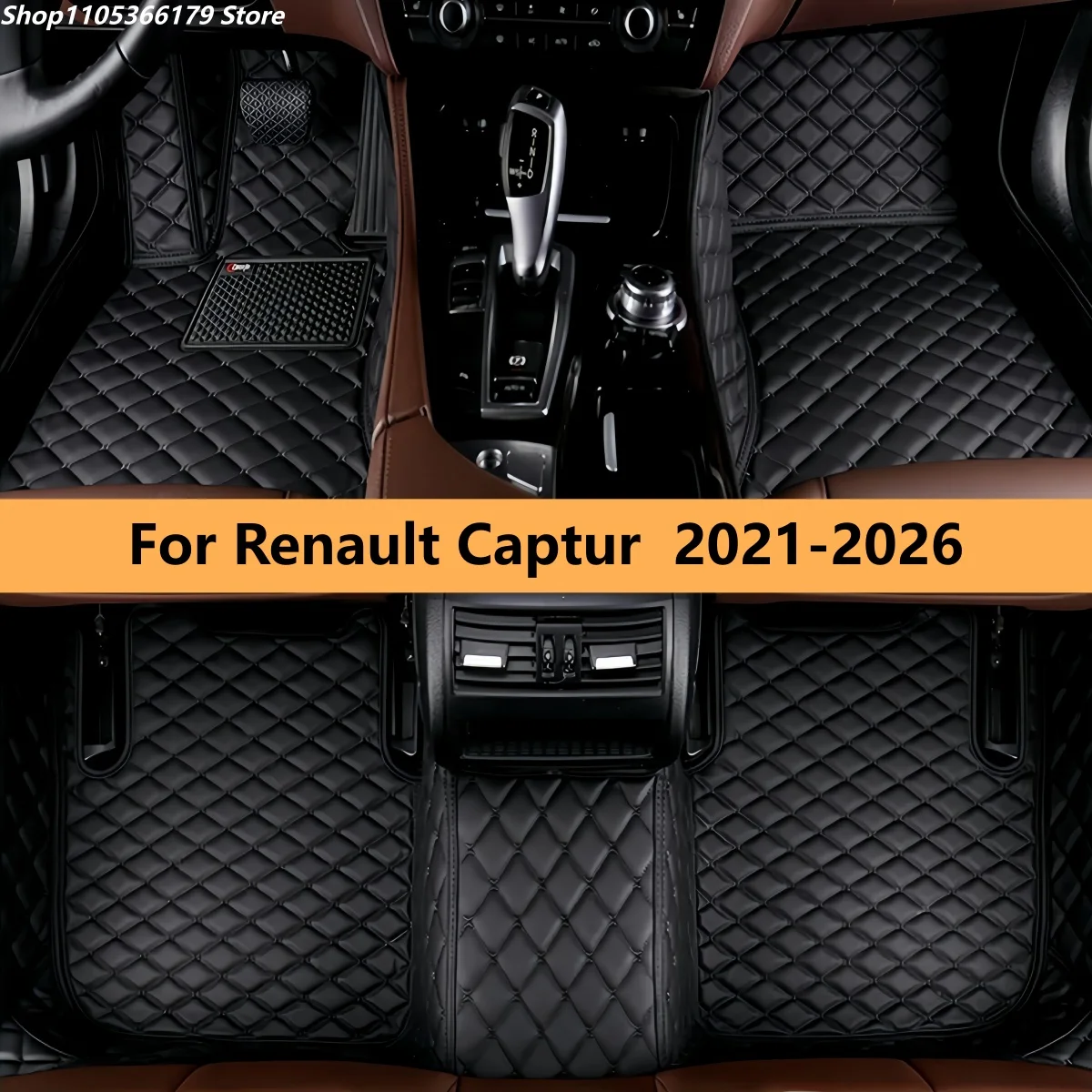 

Автомобильные коврики на заказ для Renault Captur 2021-2026: полный комплект из кожи, аксессуары для авто, коврики для ног